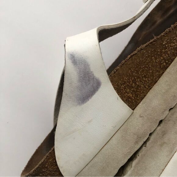 Birkenstock Papillio Gizeh white leather platform sandals size 40 woman’s - Picture 7 of 9